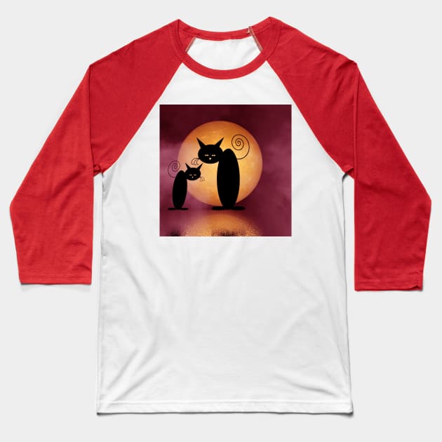 mooncats talking Baseball T-Shirt by issabild